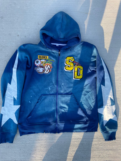 Ocean Blue SD ZIPUP HOODIE